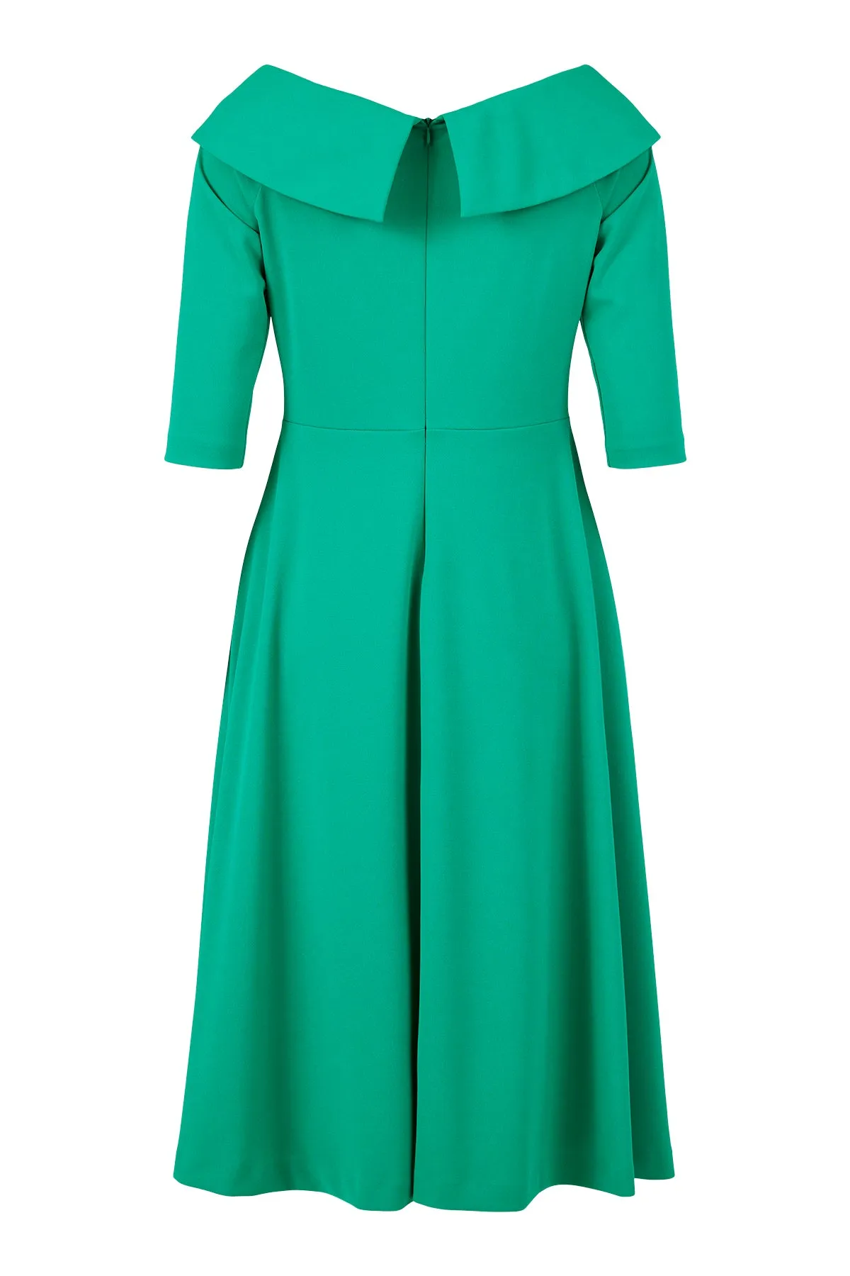 78599- Green Boatneck Dress - Tia