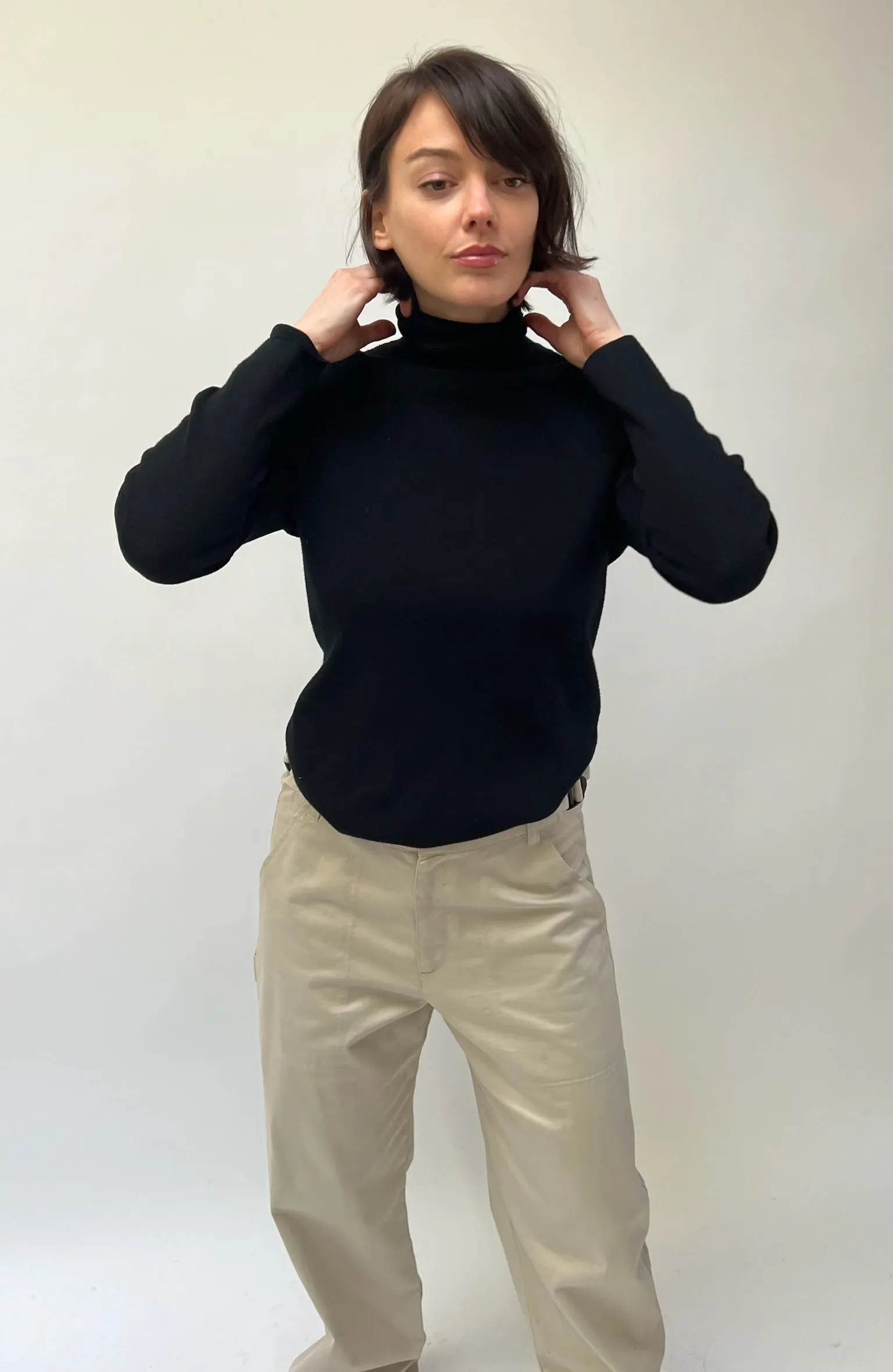 90s Onyx Finely Knit Turtleneck