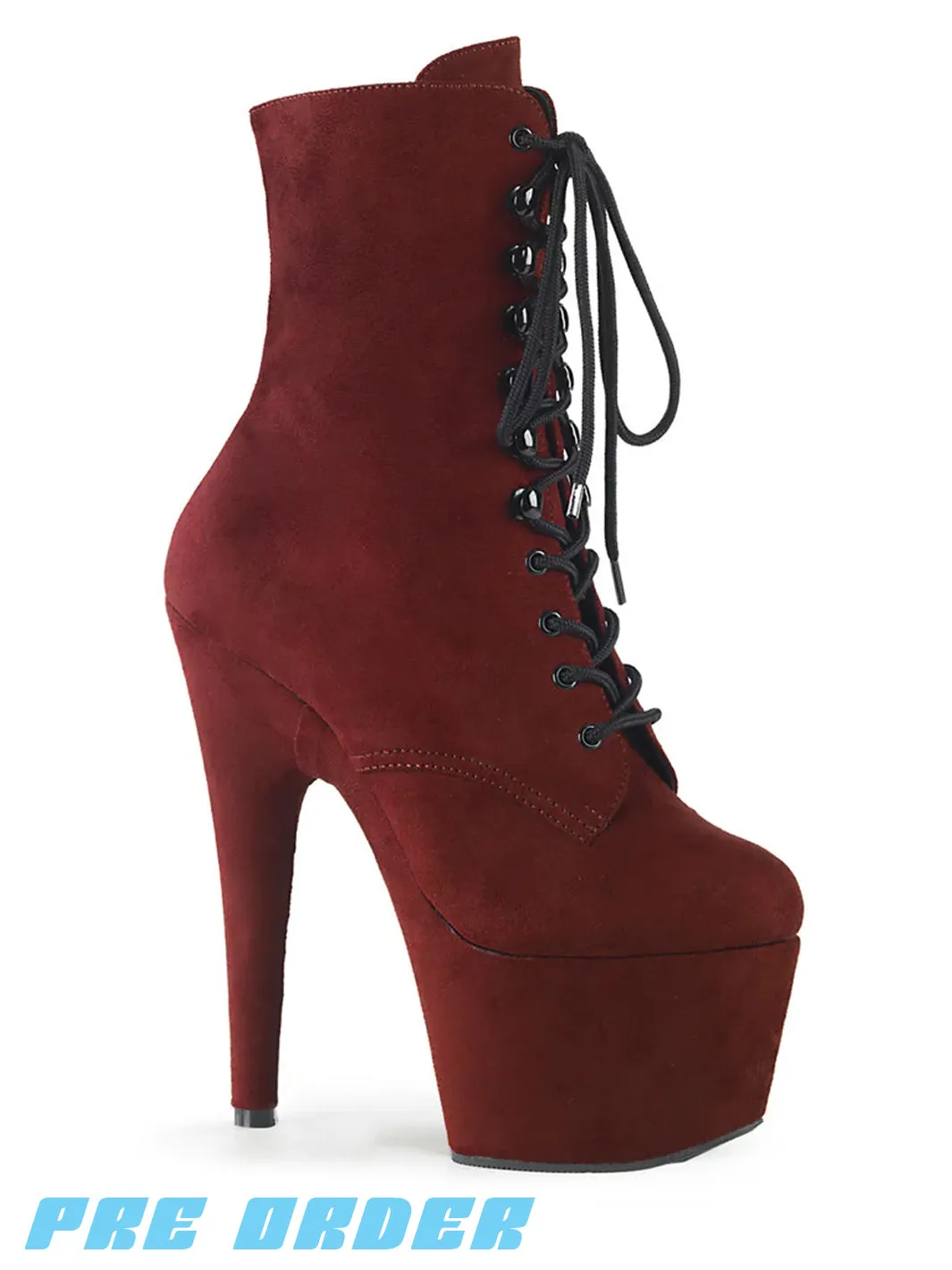 ADORE-1020FS - BURGUNDY FAUX SUEDE  PRE ORDER 