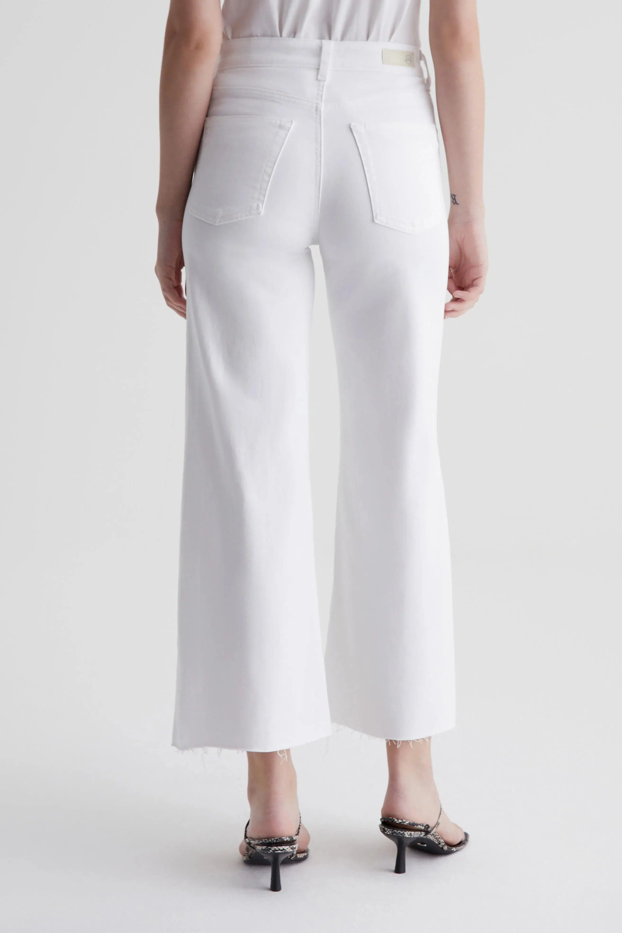 AG - Saige Wide Leg Crop - Modern White