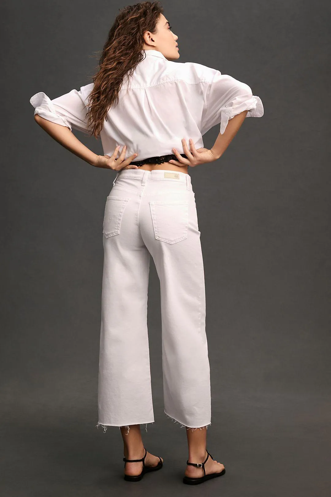 AG - Saige Wide Leg Crop - Modern White