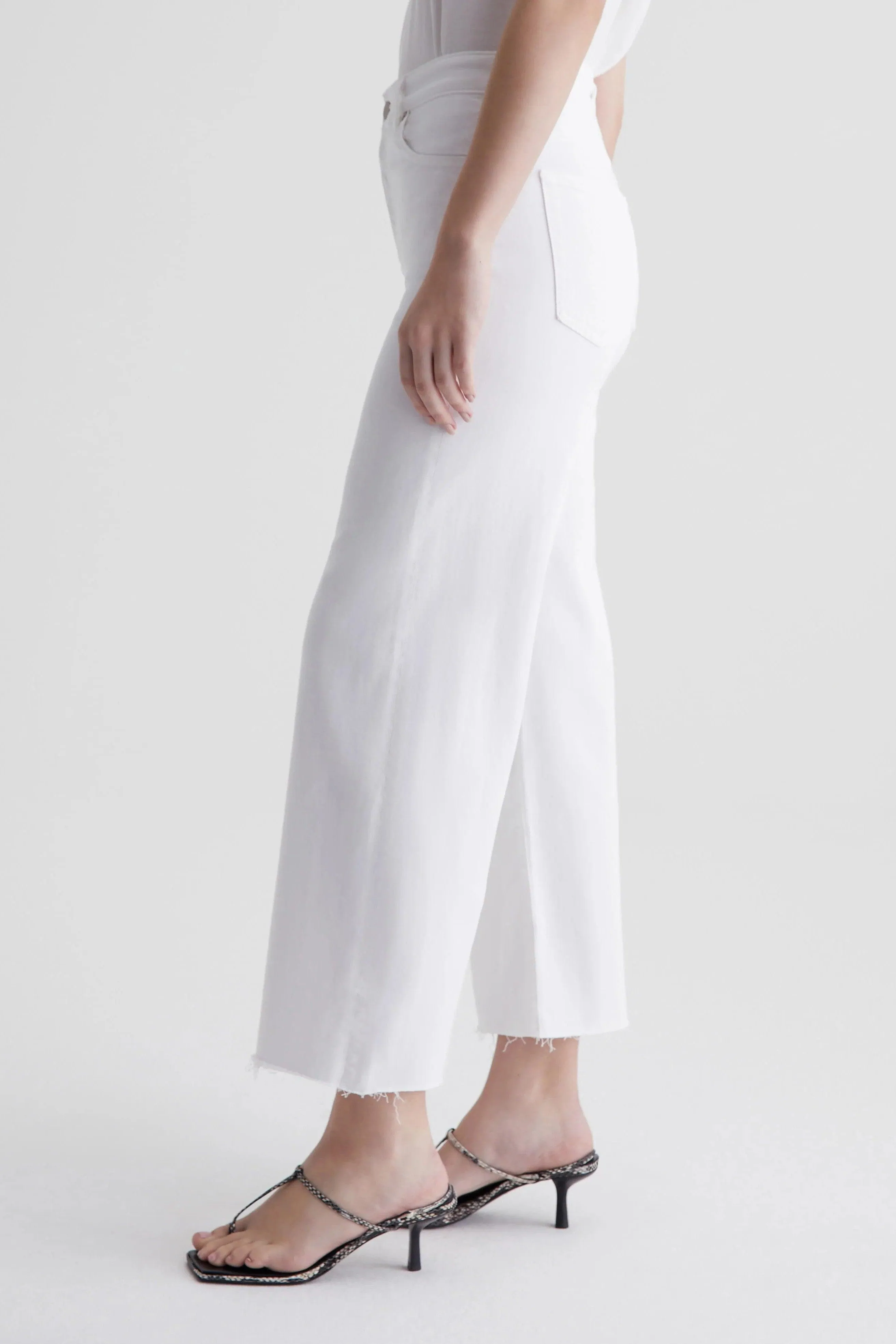 AG - Saige Wide Leg Crop - Modern White