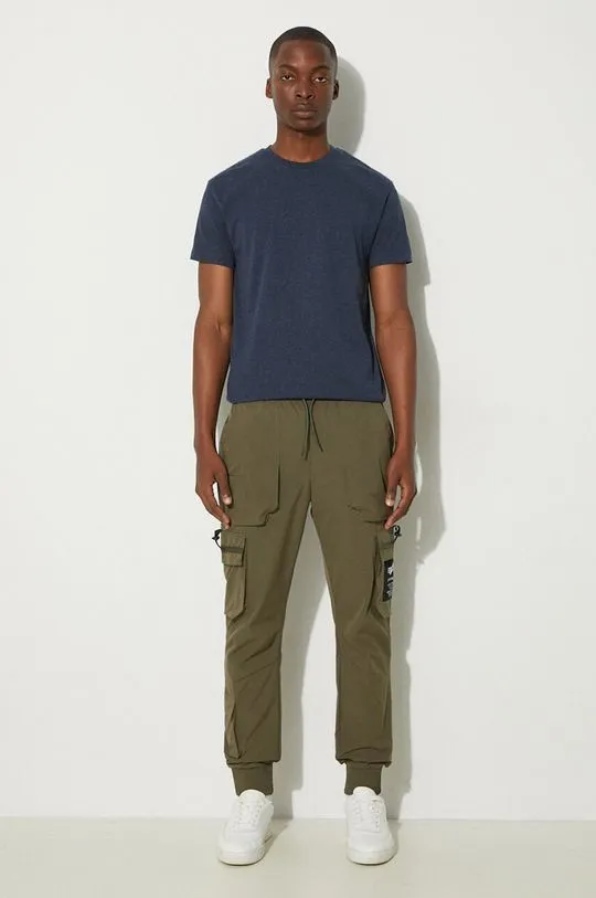 Alpha Industries trousers men's green color