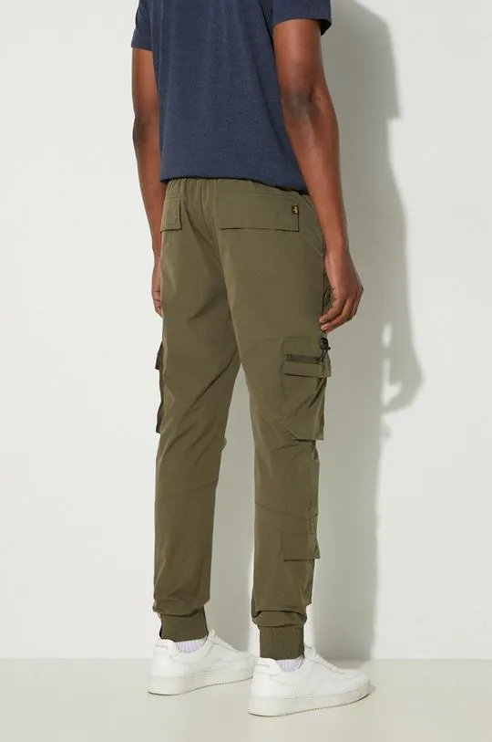 Alpha Industries trousers men's green color