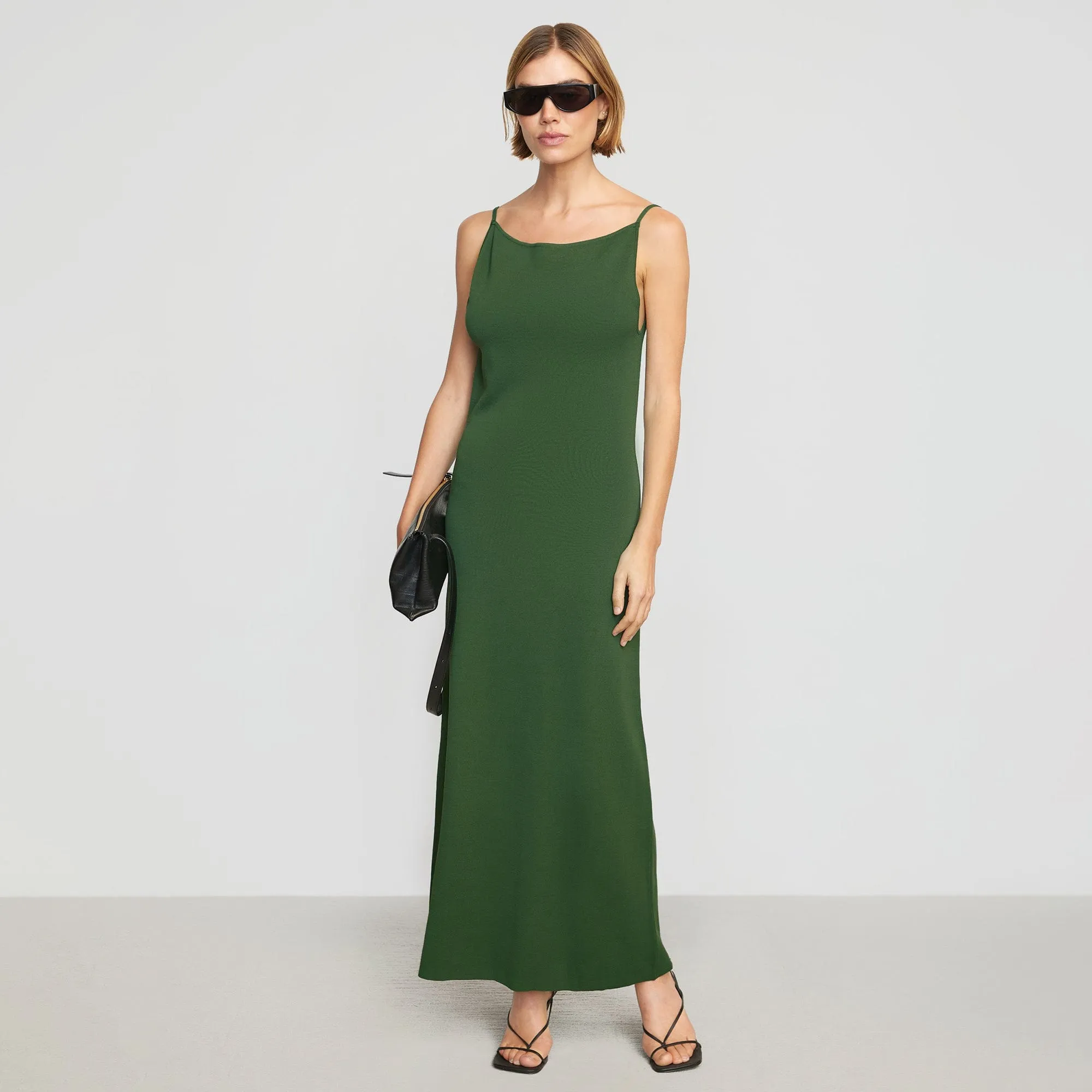 Amari Scoop-Back Sweater Dress | Spring Green