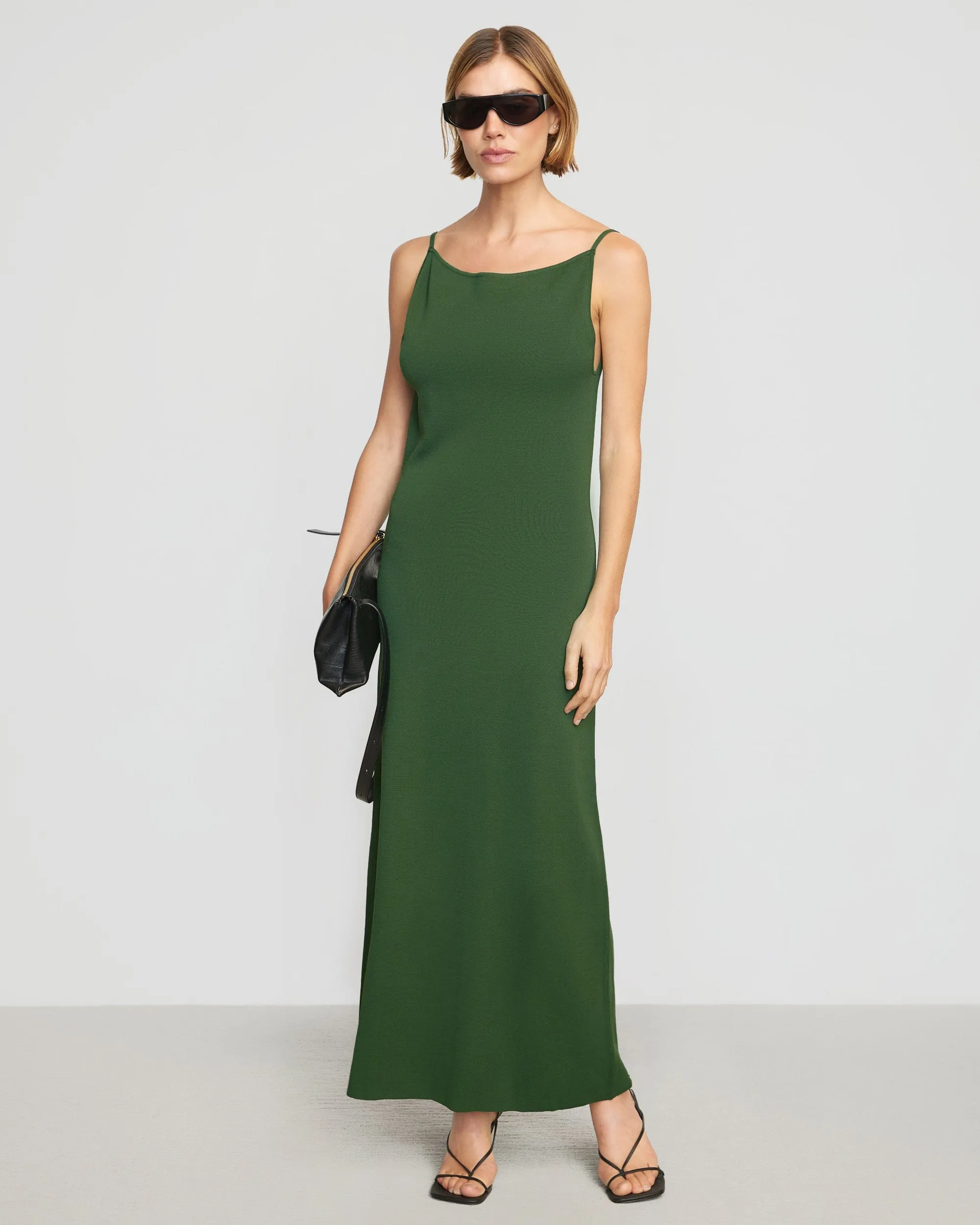 Amari Scoop-Back Sweater Dress | Spring Green