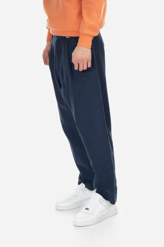 A.P.C. linen trousers navy blue color