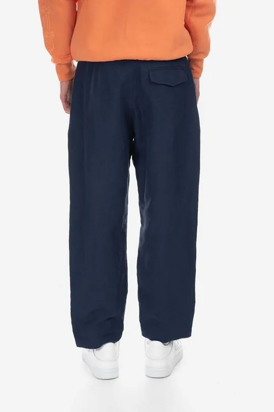 A.P.C. linen trousers navy blue color