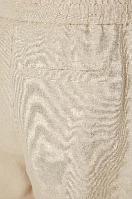 A.P.C. linen trousers Pantalon Pieter beige color LIAEO-H08394 BEIGE