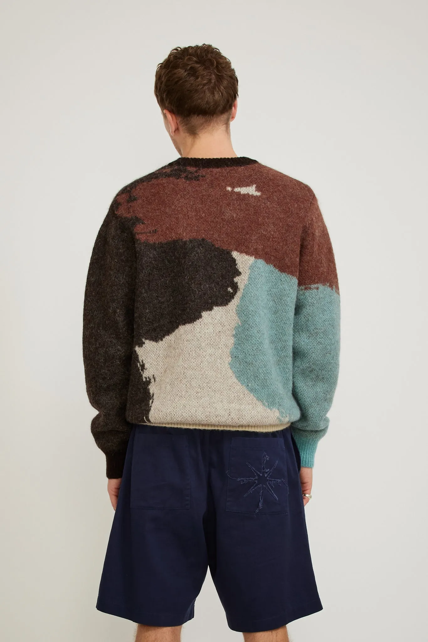 Arild Alpaca Mohair Jacquard Sweater Espresso