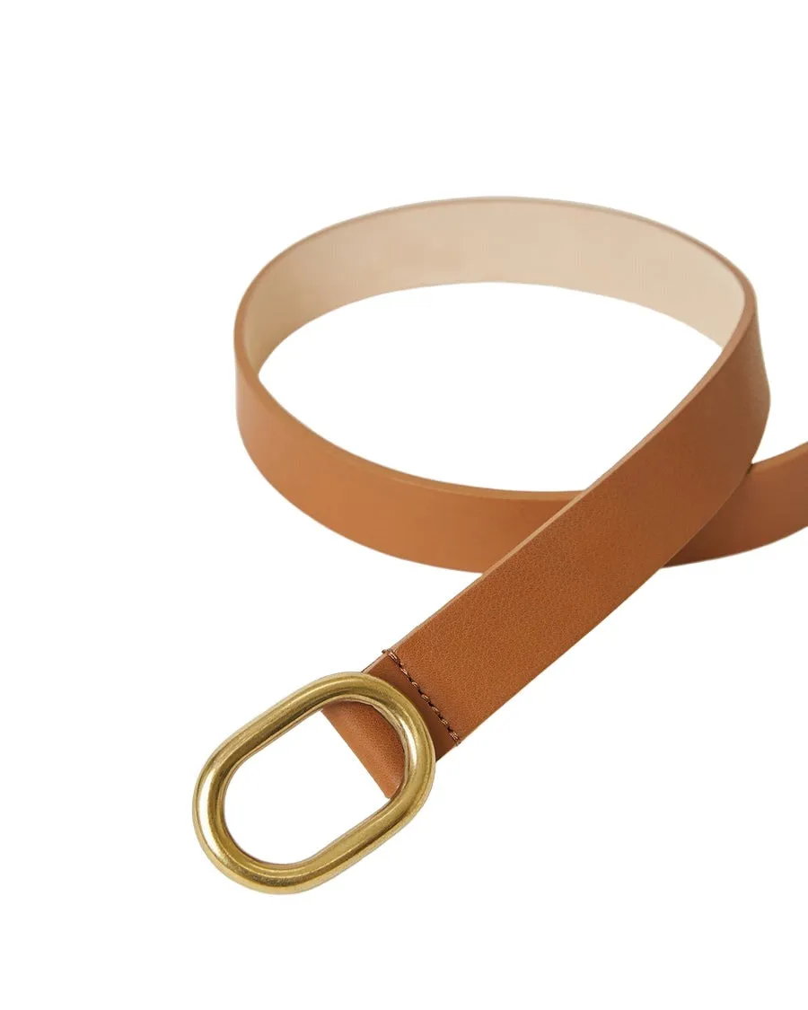 B-Low The Belt Albie Leather Belt in Cuoio Brass