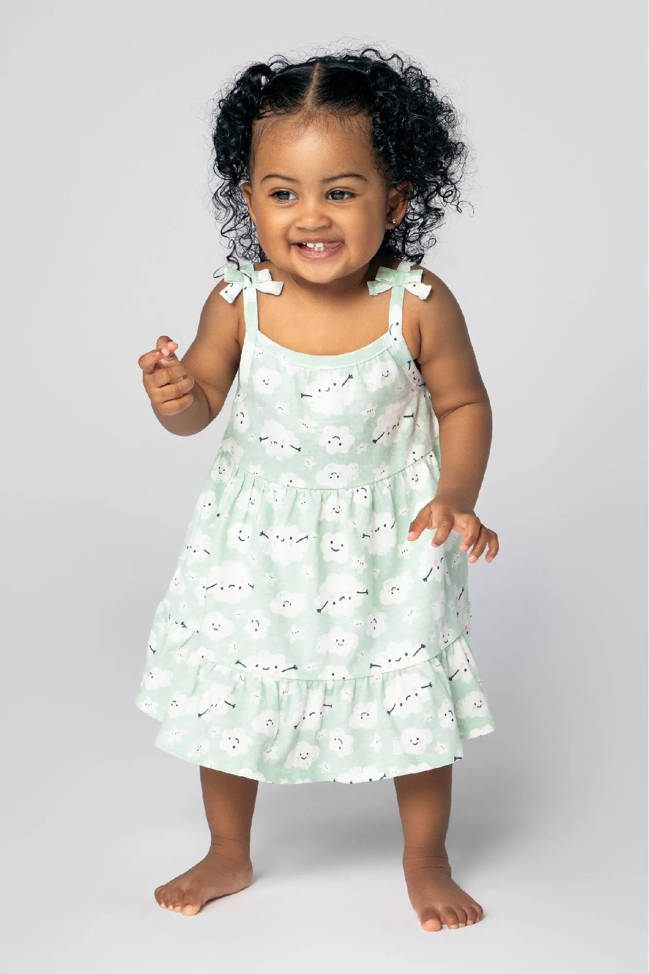 Baby Cloud Print Tiered Dress and Underwear (2 Piece Set)