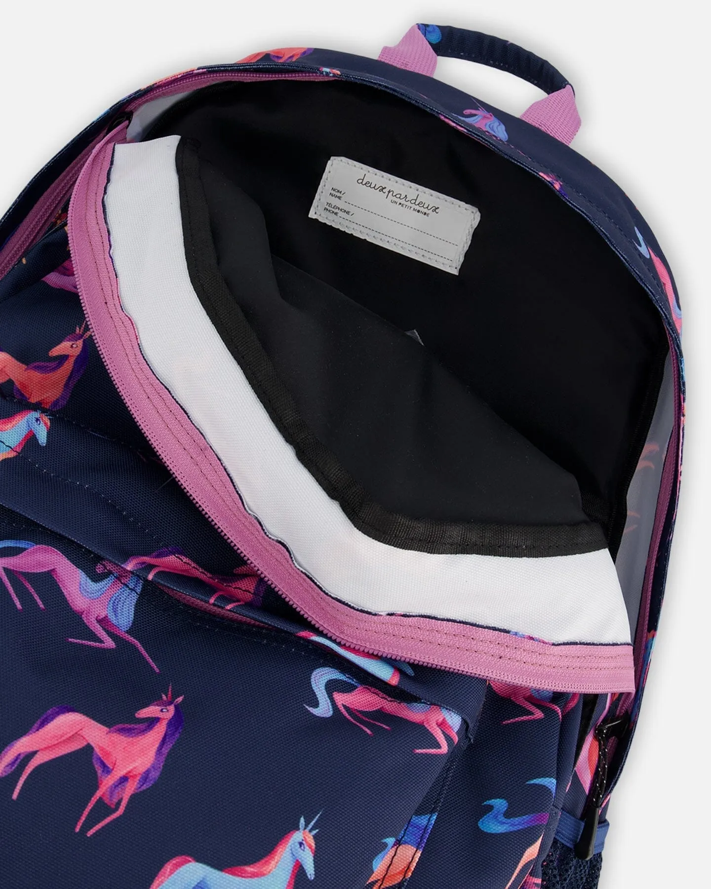 Backpack Navy Printed Unicorn