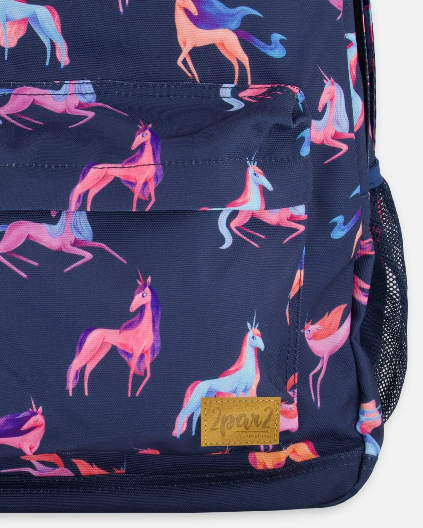 Backpack Navy Printed Unicorn