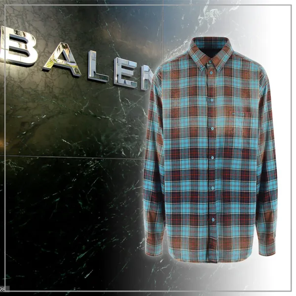 BALENCIAGA  |Other Plaid Patterns Long Sleeves Luxury