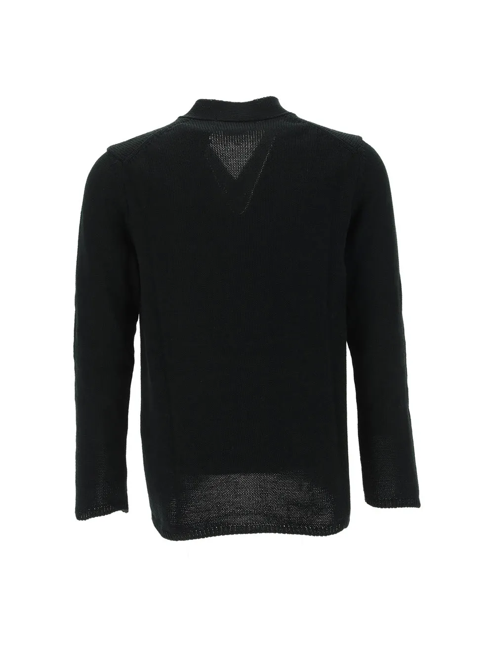 Black Comme des Garons Buttoned Long-Sleeved Cardigan