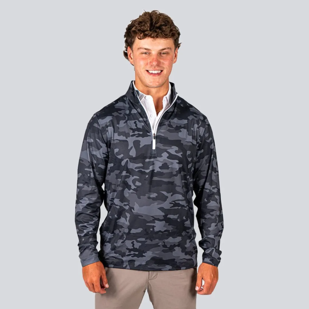 Blacked Out Camo Men's Q-Zip