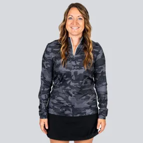 Blacked Out Camo Women's Q-Zip