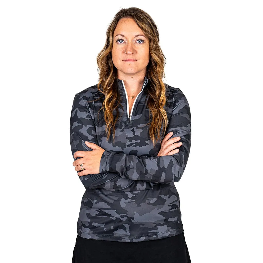 Blacked Out Camo Women's Q-Zip