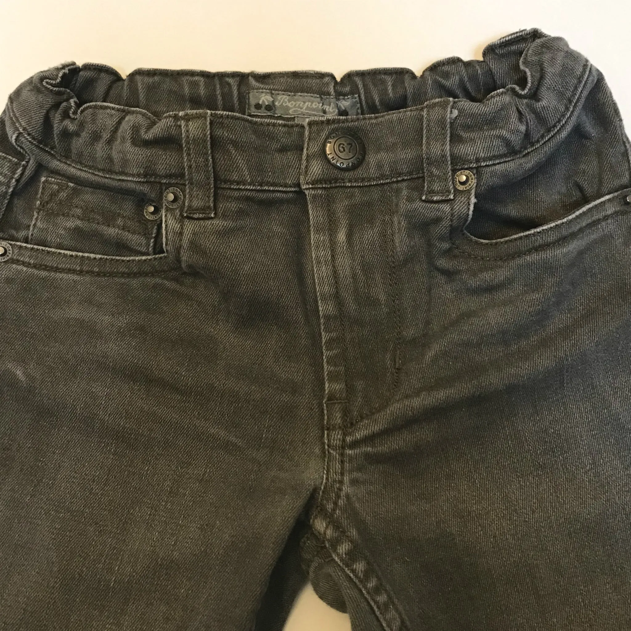 Bonpoint Grey Denim Slim Fit Jeans Jeans: 6 Years