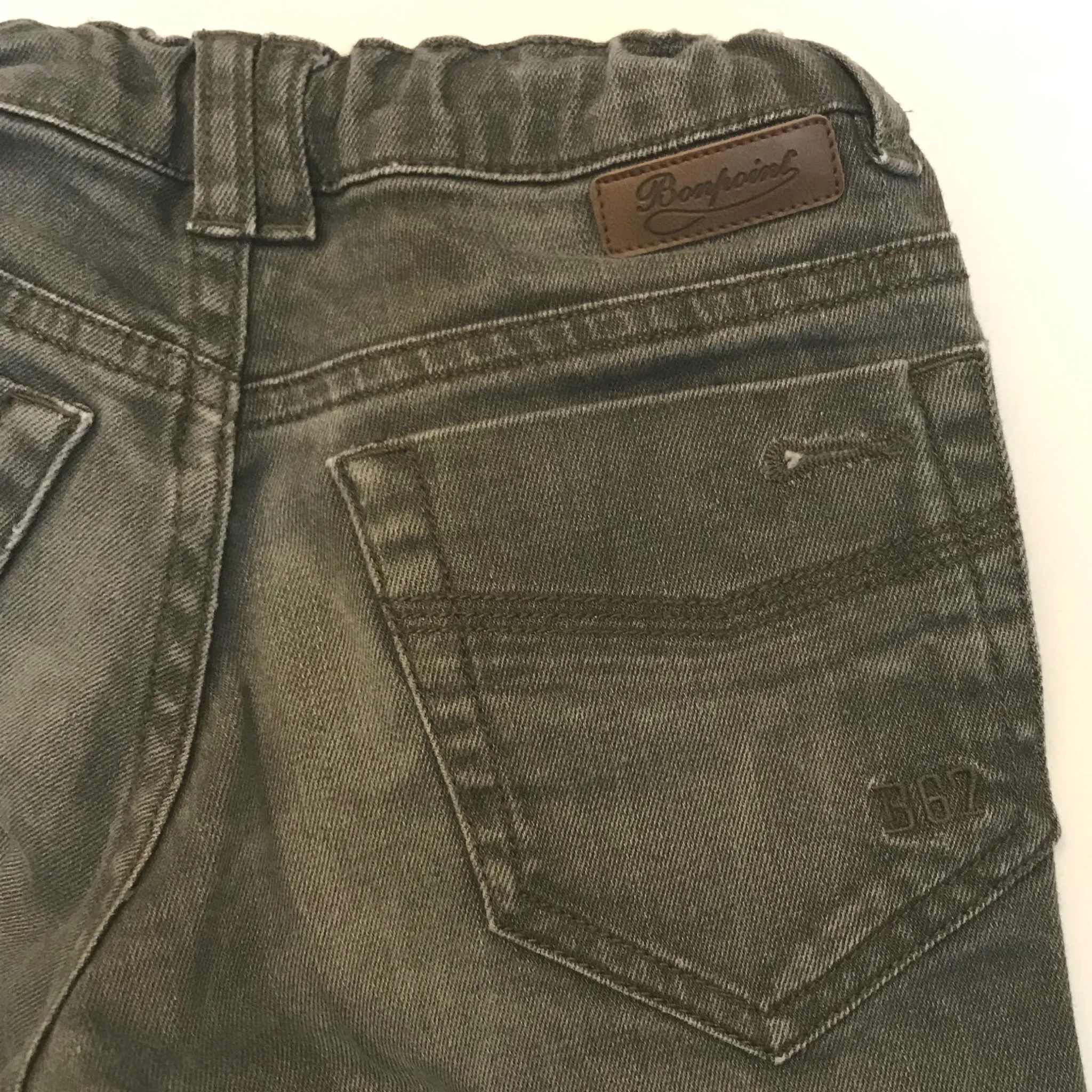 Bonpoint Grey Denim Slim Fit Jeans Jeans: 6 Years