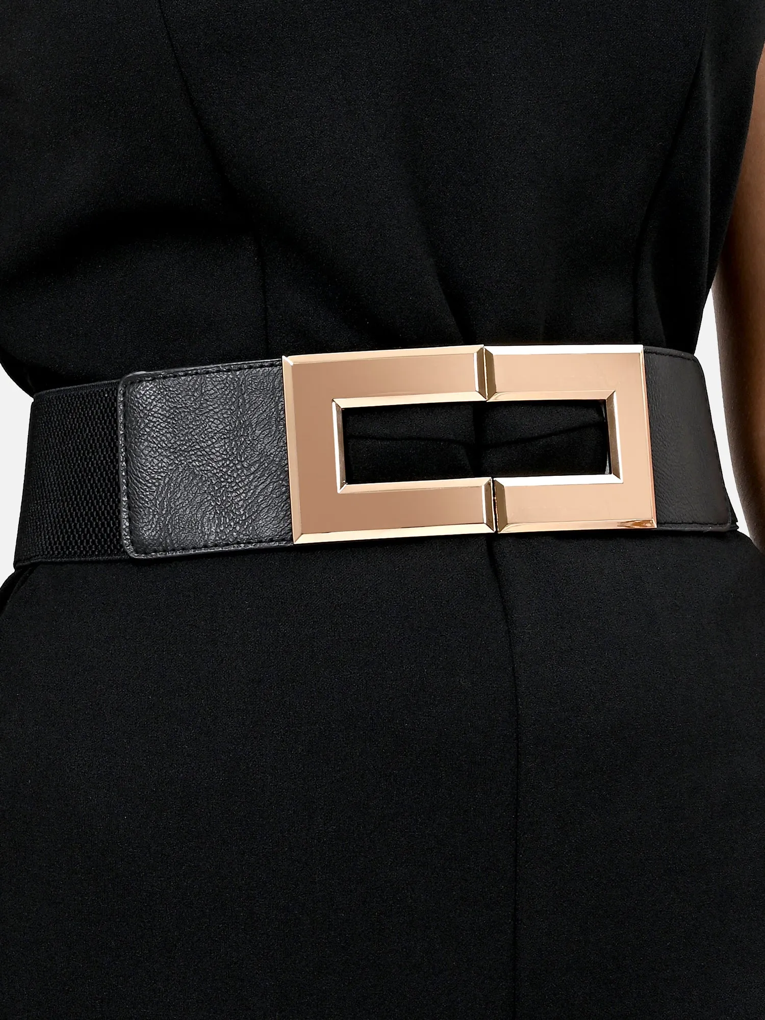 Broad Rectangle Buckle Belt