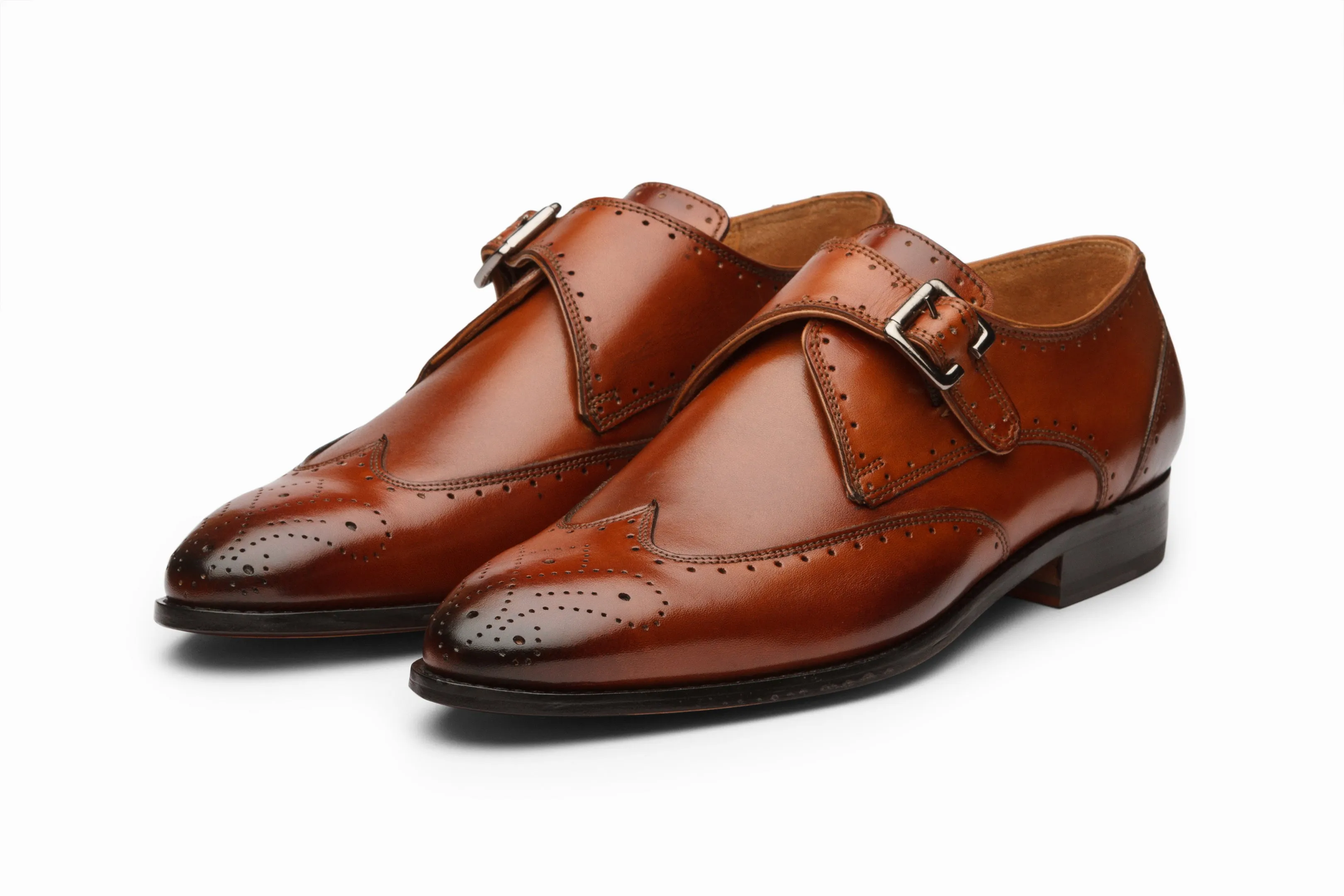 Brogue Monkstrap- Dark Cognac