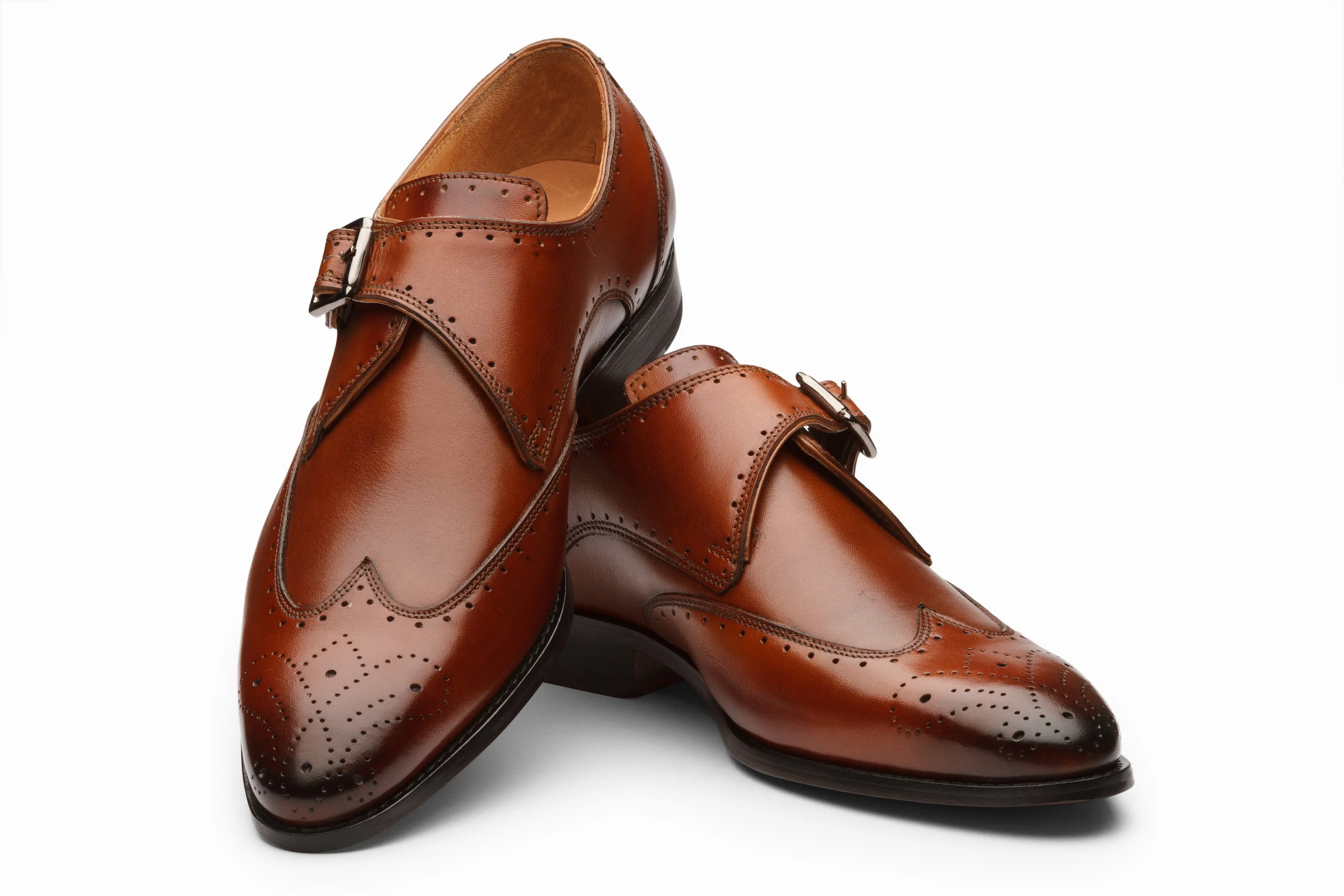 Brogue Monkstrap- Dark Cognac