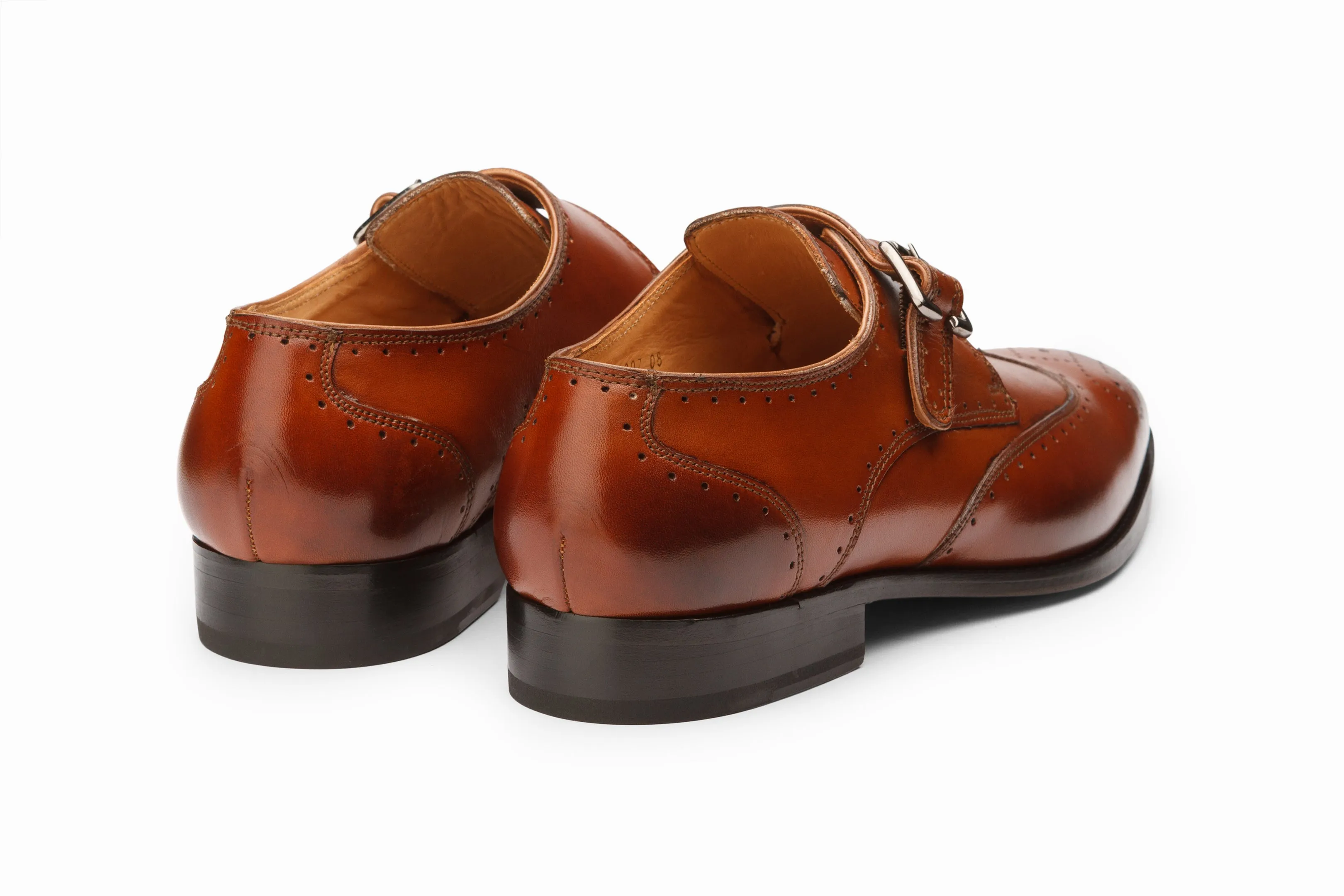 Brogue Monkstrap- Dark Cognac