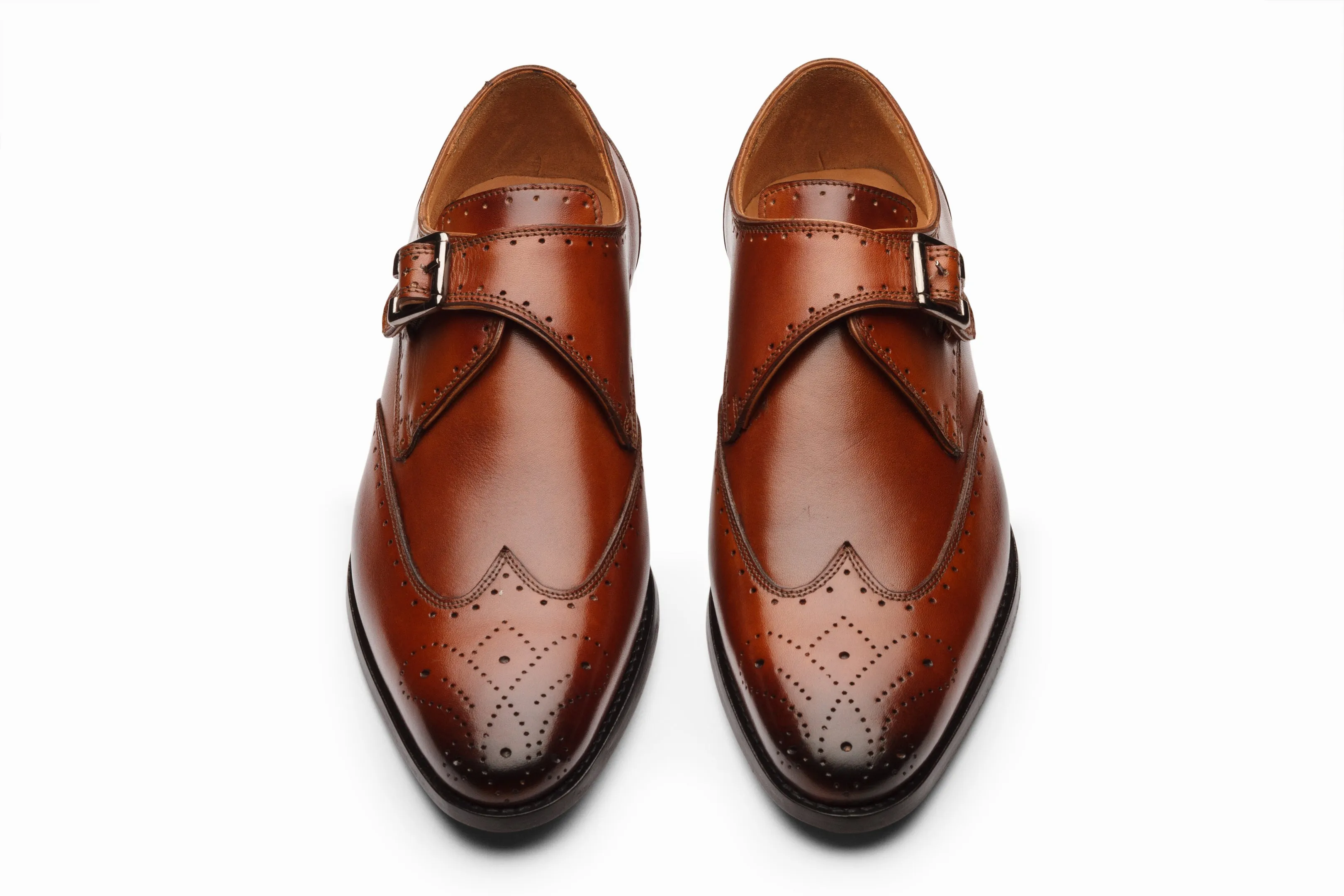 Brogue Monkstrap- Dark Cognac