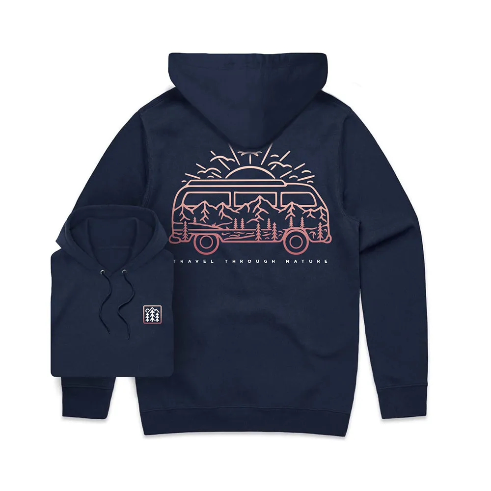 Campervan & Mountains Hoodie / Back Print