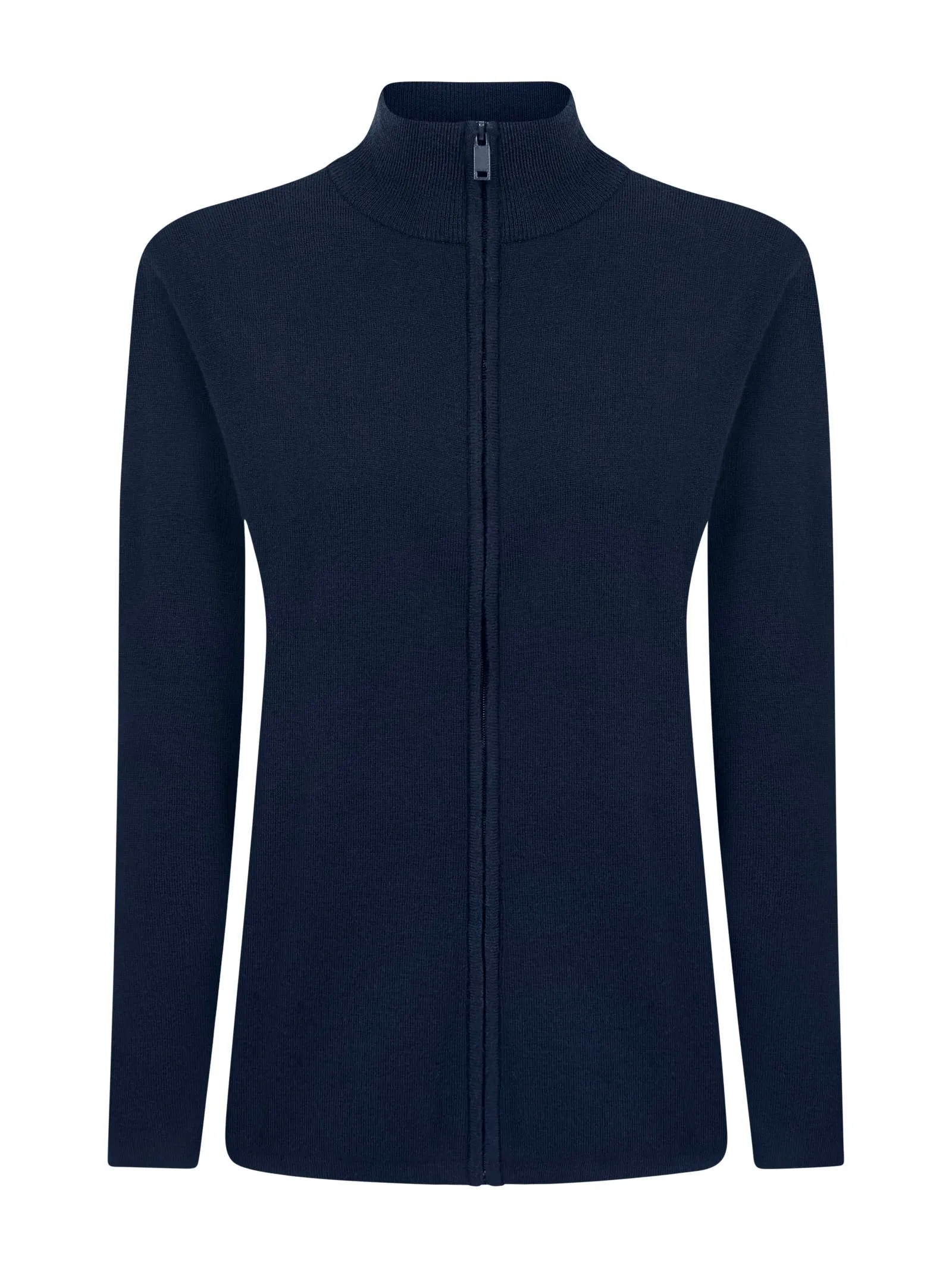 Cardigan con zip in filato Super Soft - Bleu