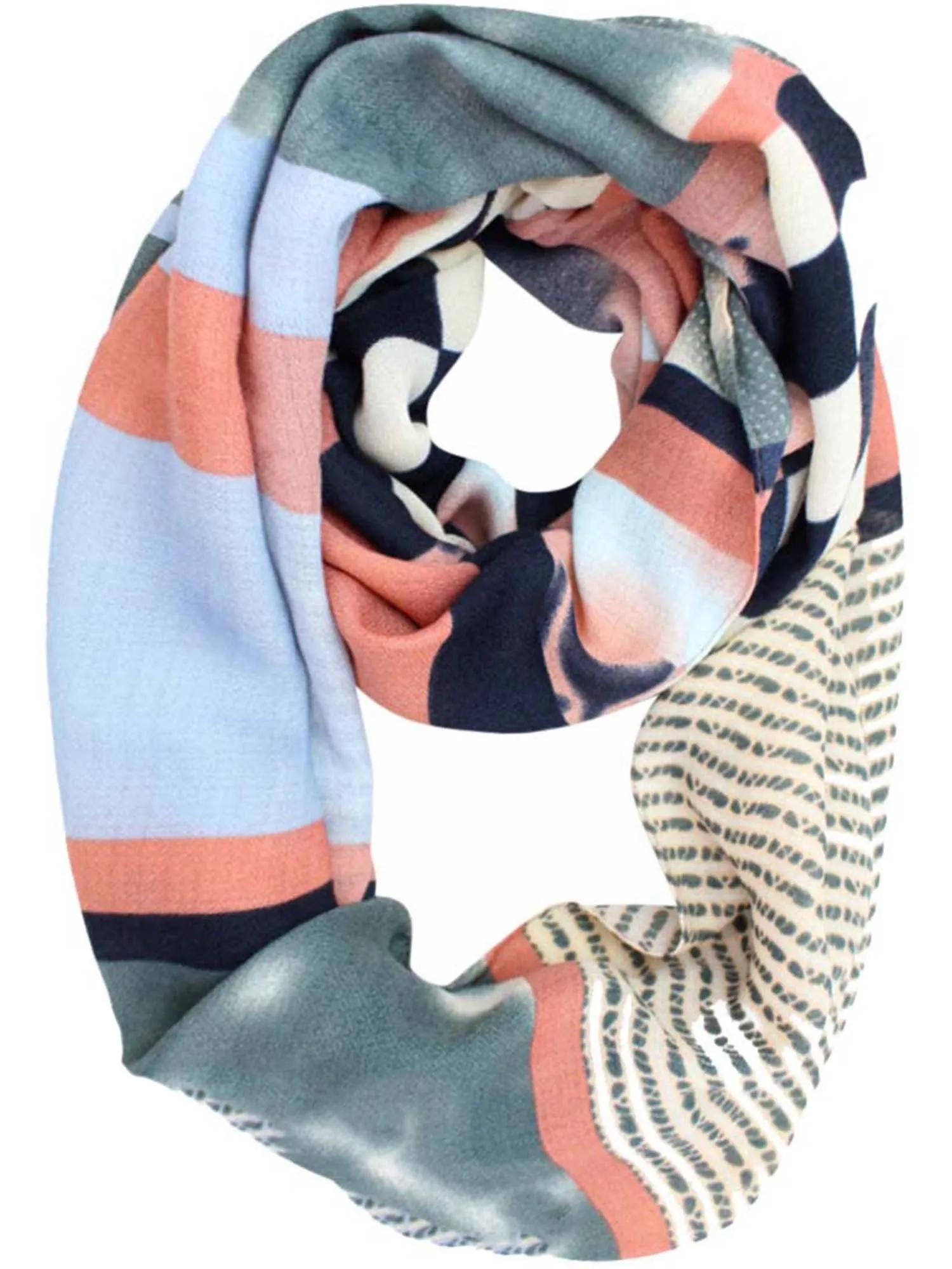 City Chic Mixed Print Infinity Loop Scarf