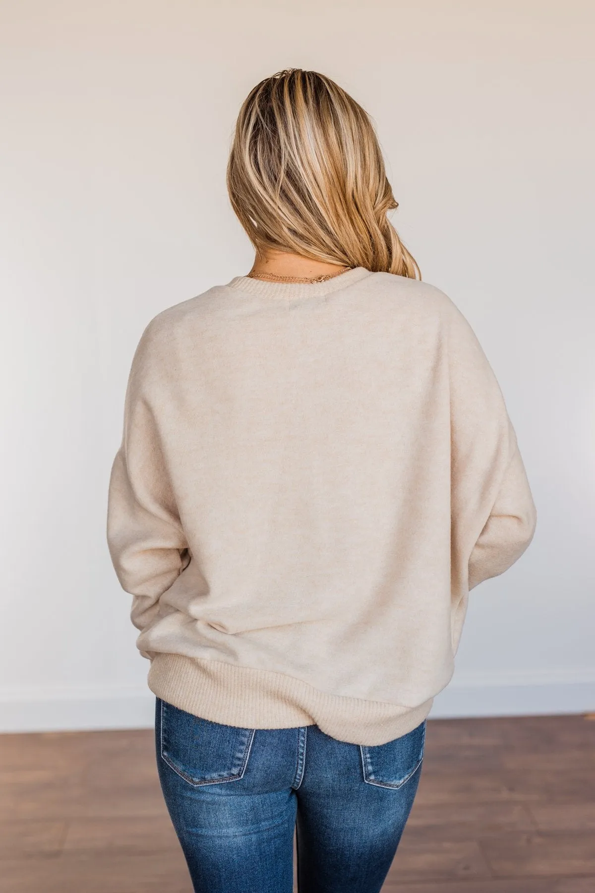 Comfy & Cozy Pullover Top- Oatmeal