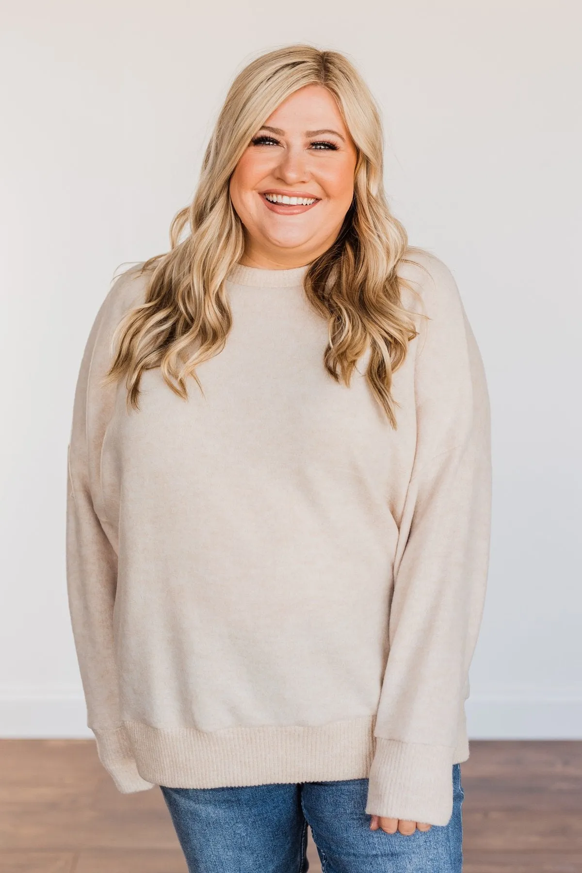 Comfy & Cozy Pullover Top- Oatmeal