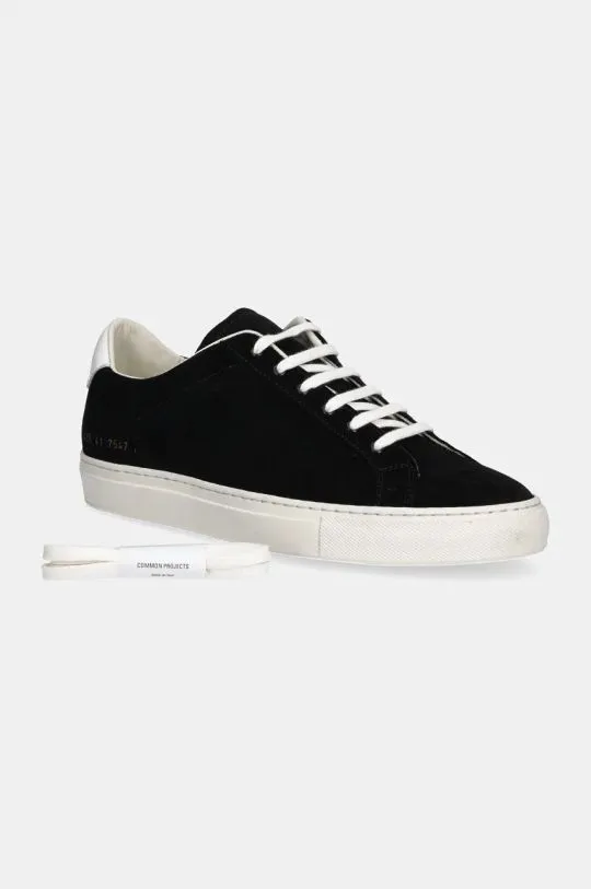 Common Projects shoes Retro in Suede men's black color 2435.7547