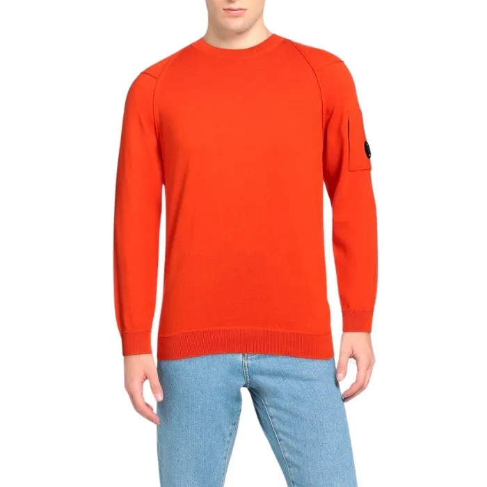 C.P. Company  |Crew Neck Long Sleeves Plain Cotton Logo Sweatshirts