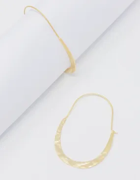 Crescent Hammered Hoop Earrings (Restock)