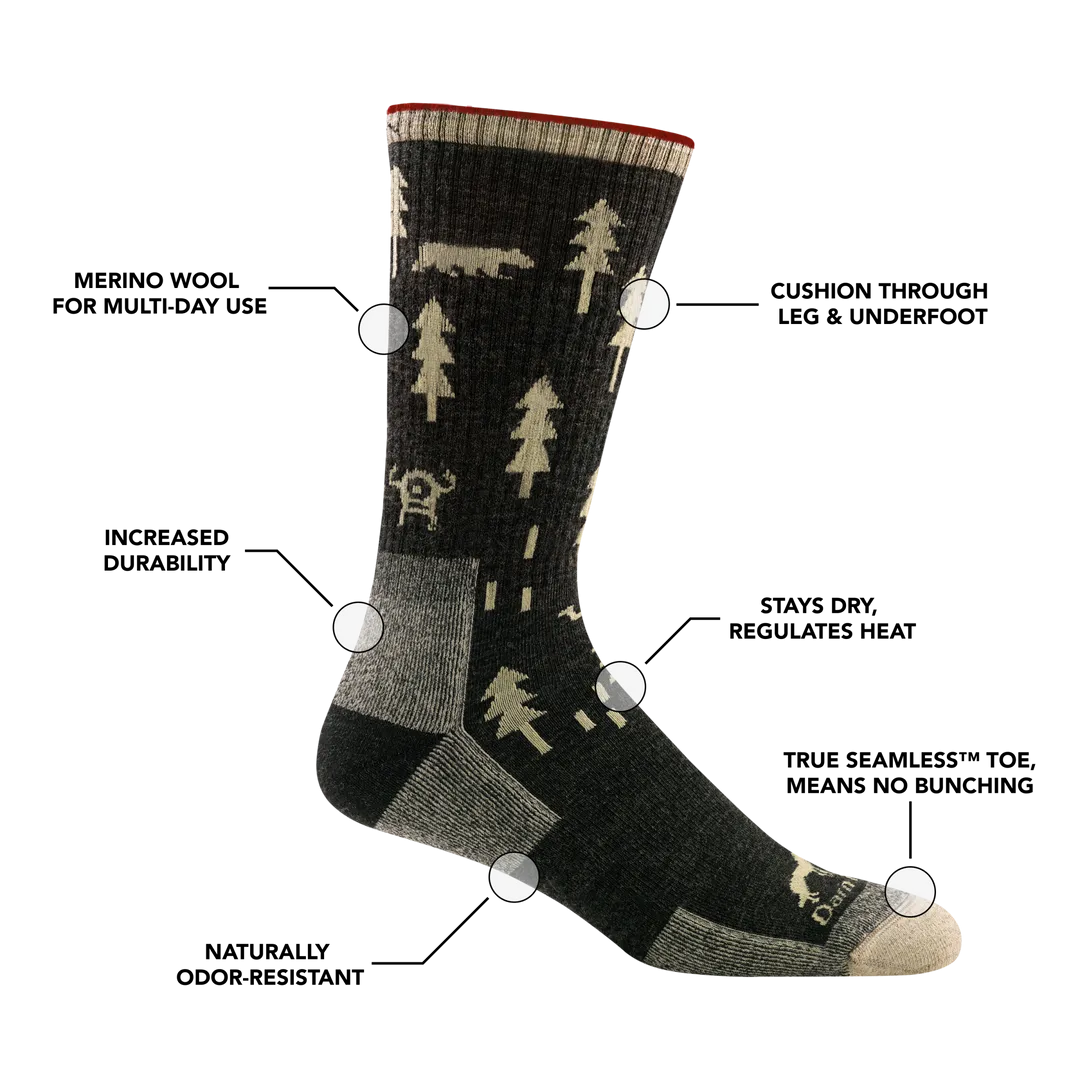 Darn Tough ABC Boot Midweight Hiking Sock (Men's) - Forest