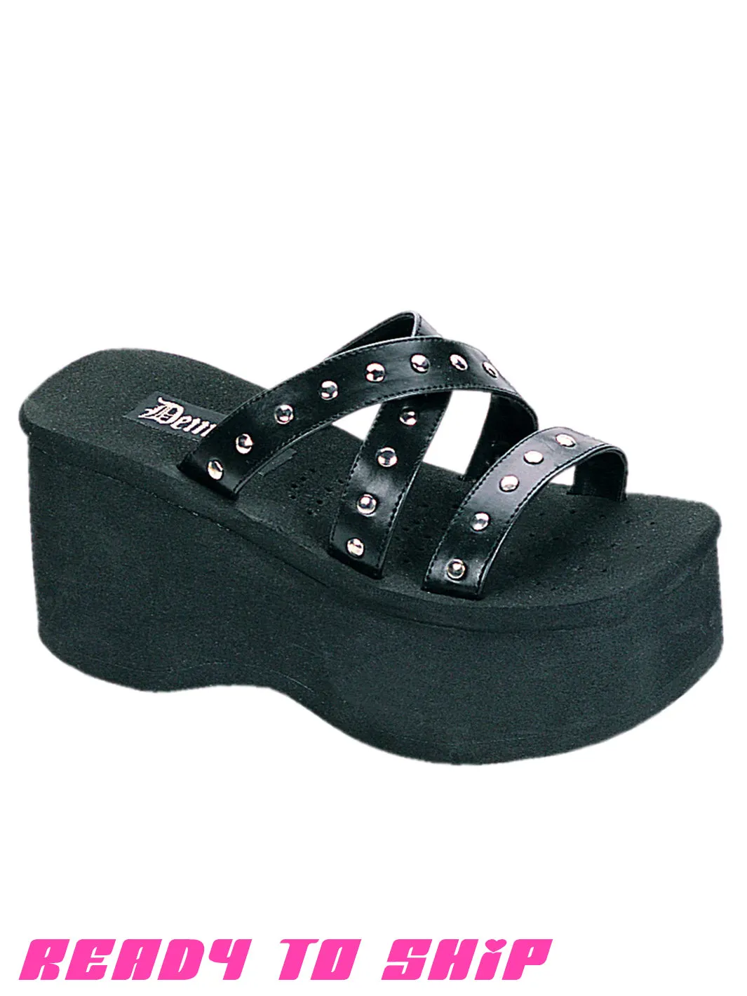 DEMONIA FUNN 19 PLATFORM SANDALS