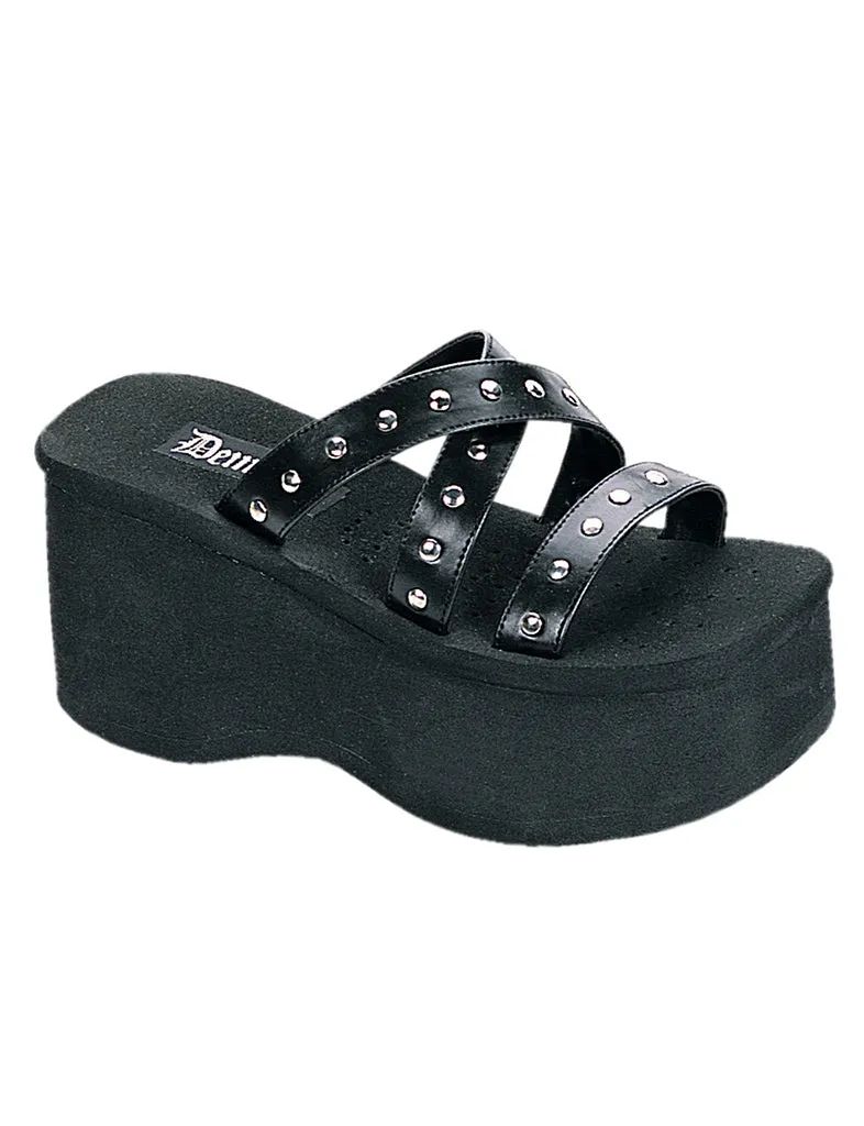 DEMONIA FUNN 19 PLATFORM SANDALS