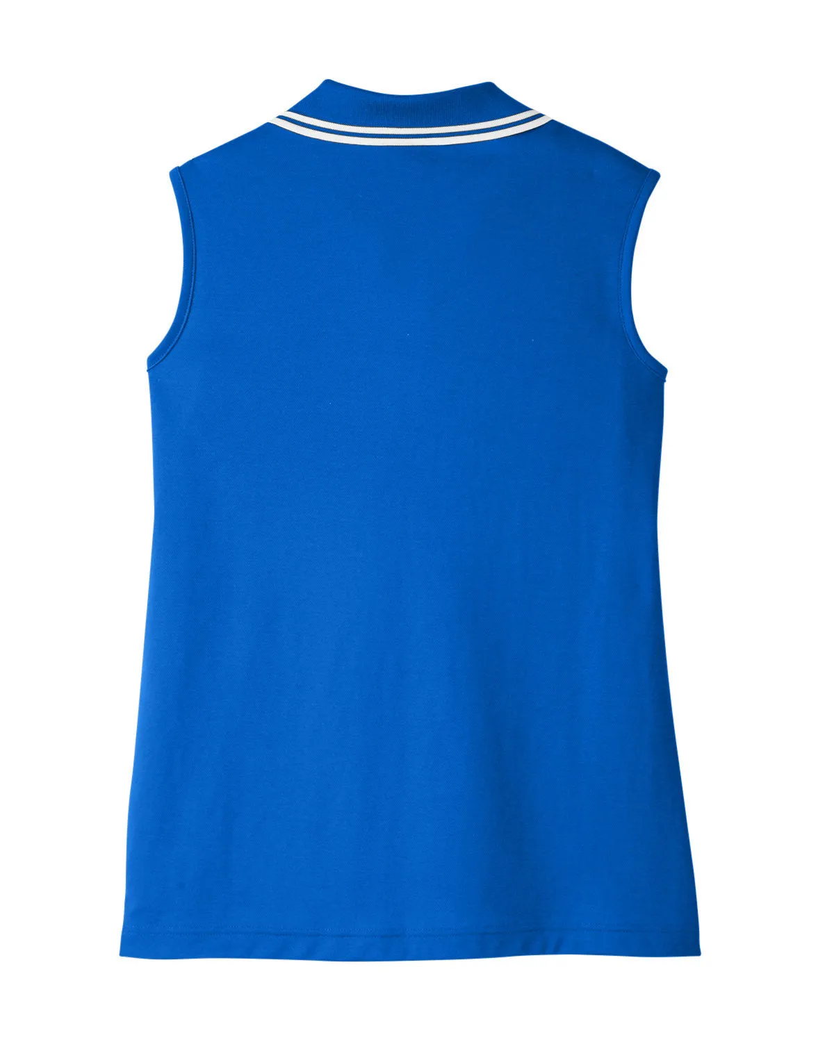 Devon & Jones Ladies' CrownLux Performance Plaited Tipped Sleeveless Polo