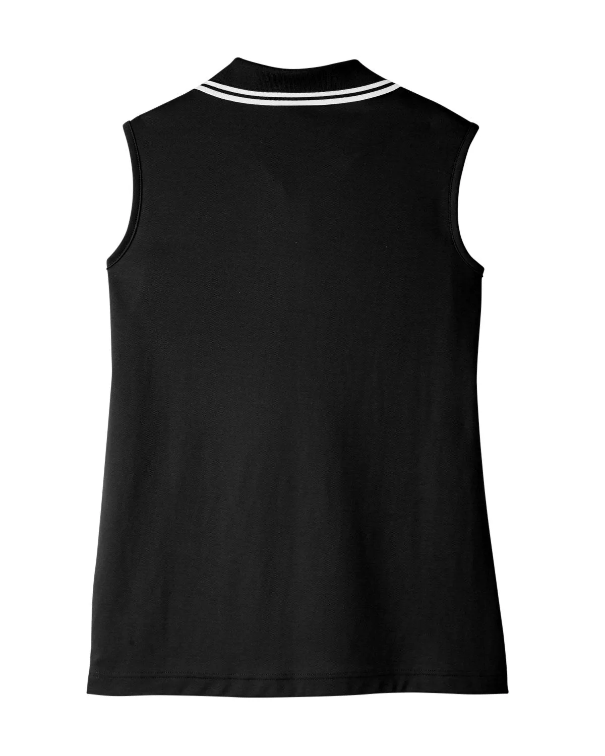 Devon & Jones Ladies' CrownLux Performance Plaited Tipped Sleeveless Polo