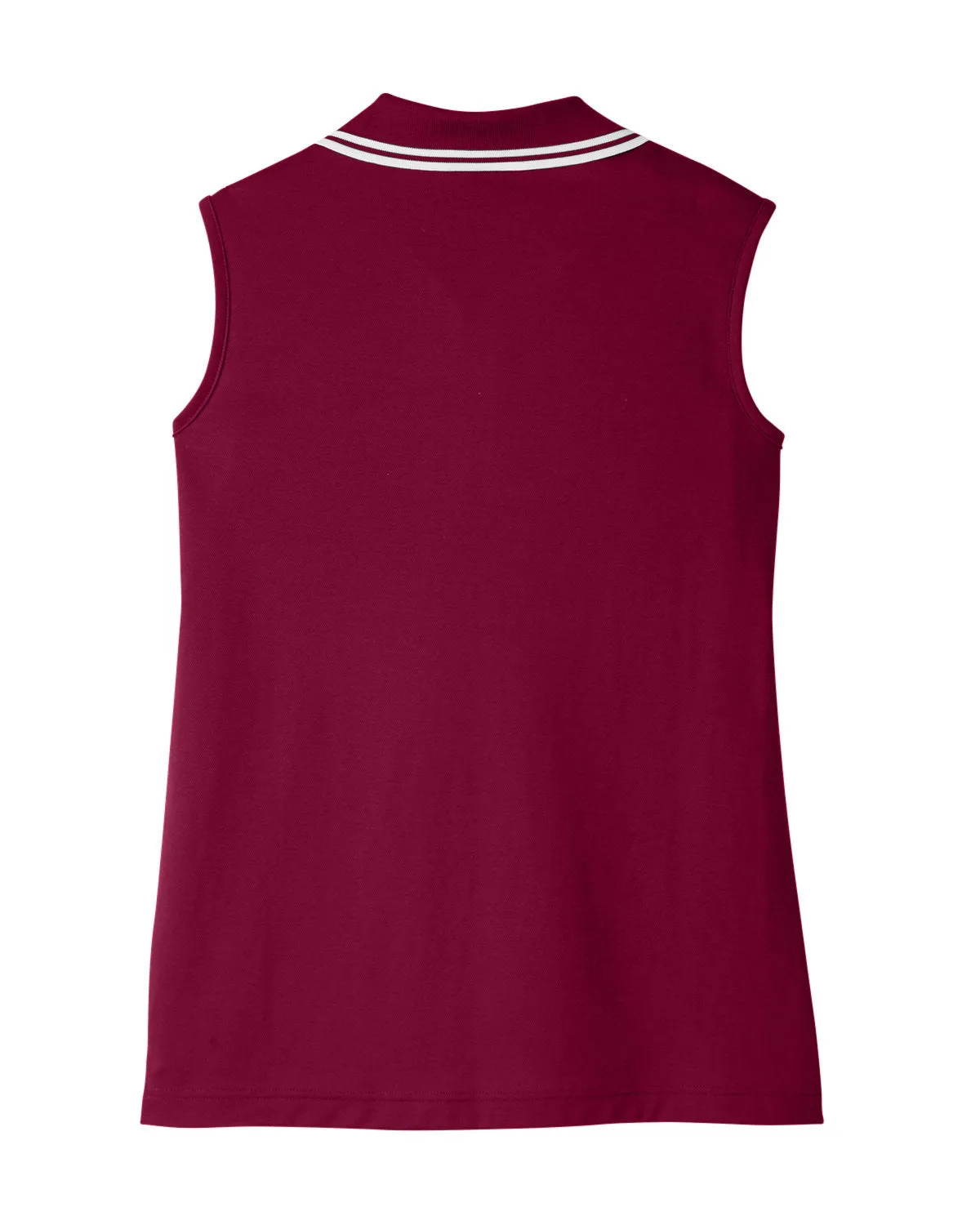 Devon & Jones Ladies' CrownLux Performance Plaited Tipped Sleeveless Polo