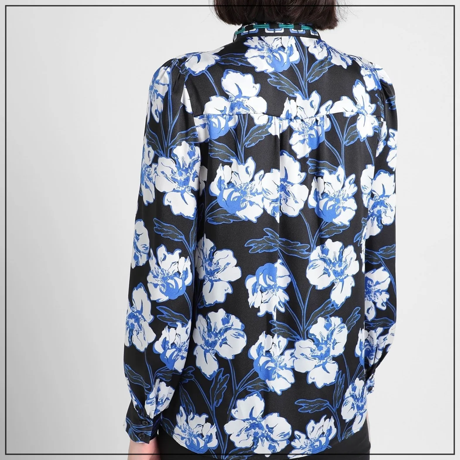 DIANE von FURSTENBERG  |Flower Patterns Long Sleeves Shirts & Blouses