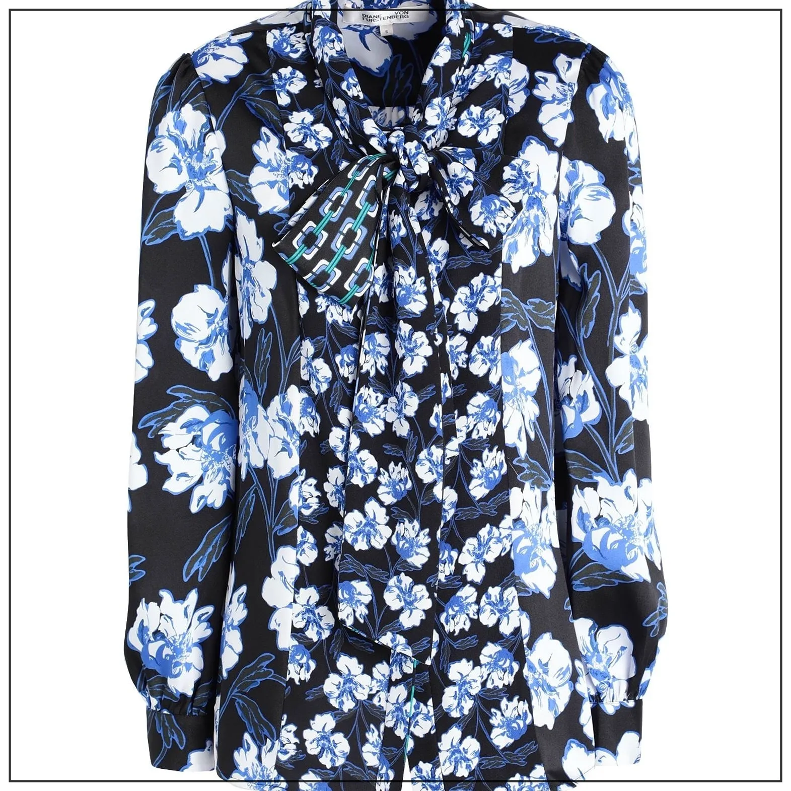 DIANE von FURSTENBERG  |Flower Patterns Long Sleeves Shirts & Blouses