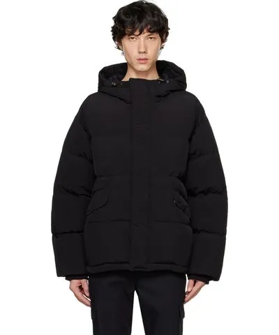 Dunst Black Hooded Volume Down Jacket