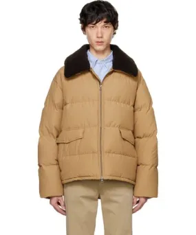 Dunst Brown Faux-Shearling Collar Down Jacket