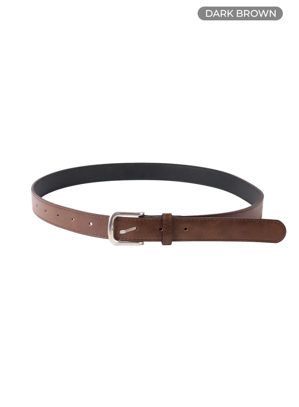 Faux Leather Basic Buckle Belt CF419