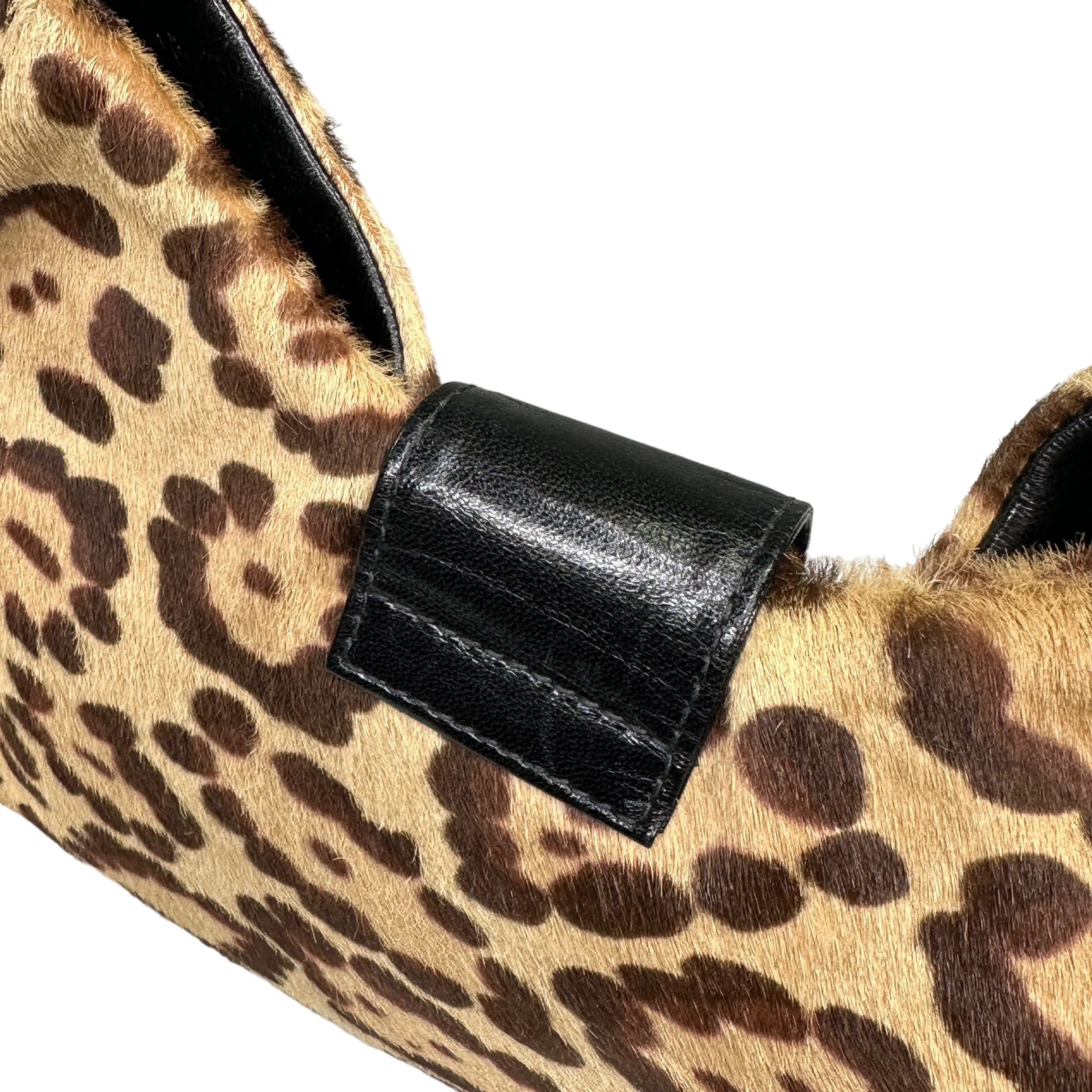 FENDI CALFHAIR LEOPARD PRINT MAMMA BAGUETTE BAG